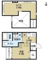 Attic堺（アティックサカイ）の物件間取画像